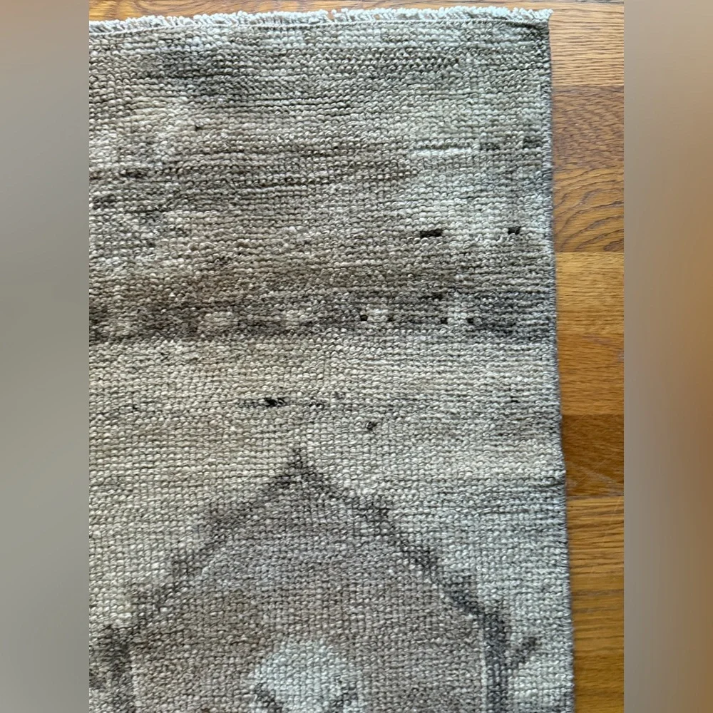 Neutral Vintage Tribal Bohemian Turkish Rug Doormat